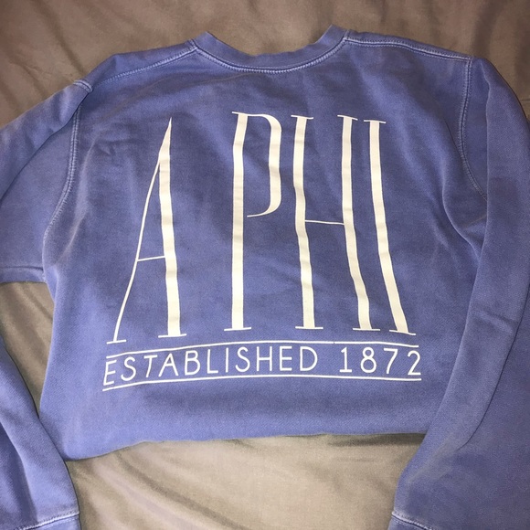 Comfort Colors Sweaters - Alpha phi light blue noodie